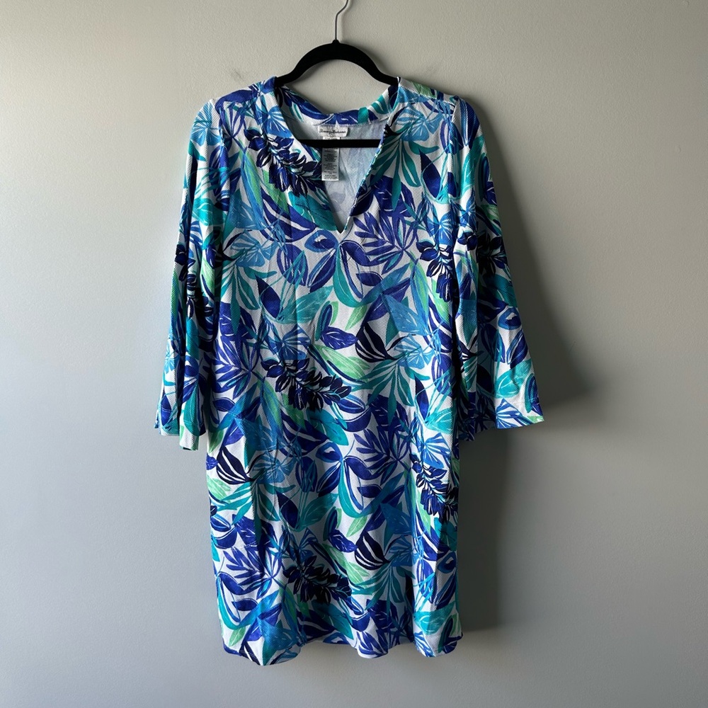 Tommy Bahama blue printed dress